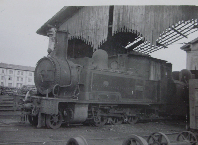 Luchana a Munguia, locomotora nº 301, año 1959, fotografo desconocido