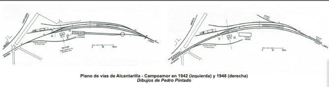 Alcantarilla, dibujo de la estación, por Pedro Quintana Pintado