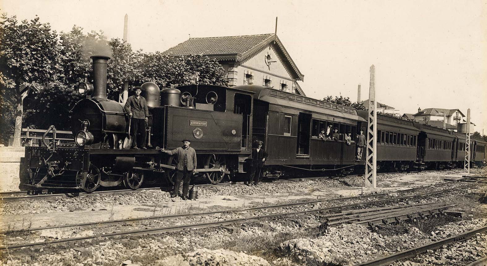 Estacion de Algorta 1927, archivo municipasl de Getxo, fondo J. J. Olaizola