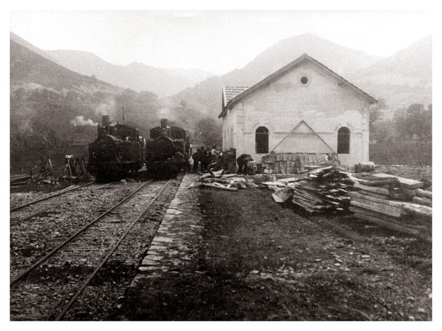 Estacion de Palacios del Sil , año 1919, fondo : Esteban Gonzalo Rogel