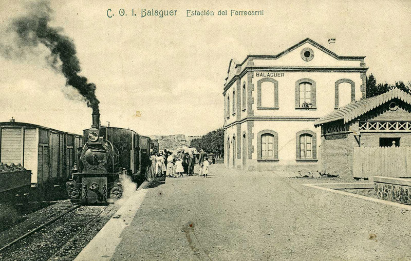 Estacion de Balaguer , Postal Comercial , Fondo Miguel Diago Arcusa