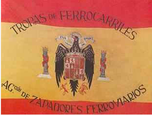 Bandera del REgimiento de Zapadores Ferroviarios en 1941