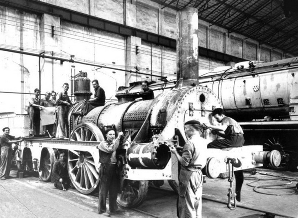 Construccion de la locomotora Mataró , MTM año 1941