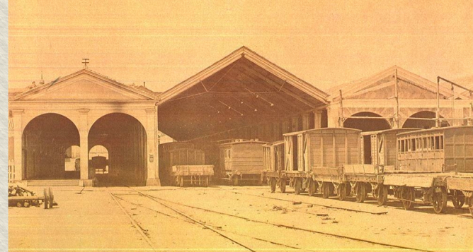 Embarcadero de Atocha, en 1863
