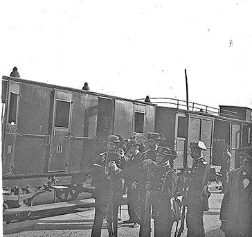 Estación de Algodor, Guardia Civil c.1900, Archivo Arcimis, Fondo Fototeca del P.H.