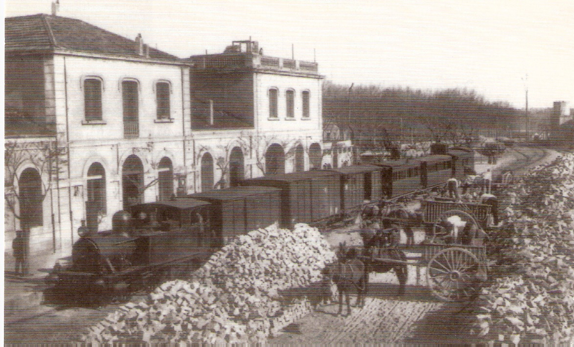 Estacion de Caldes de Montbui, hacia 1920, Coleccion Jaime Morell