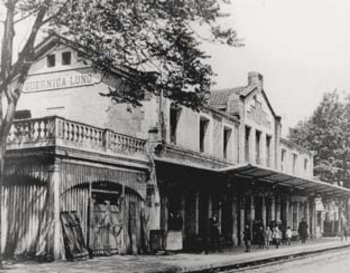 Estacion de Guernika , año 1928, fondo AGHT