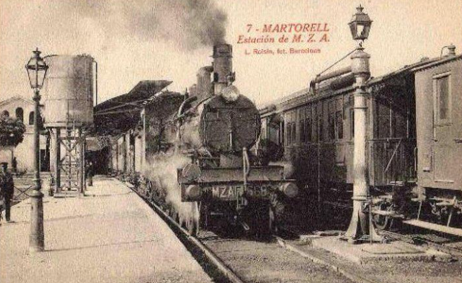 Estacion de Martorell- MZA , postal comercial