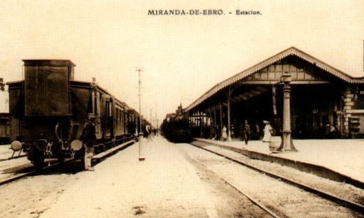 Estacion de Miranda de Ebro, postal comercial