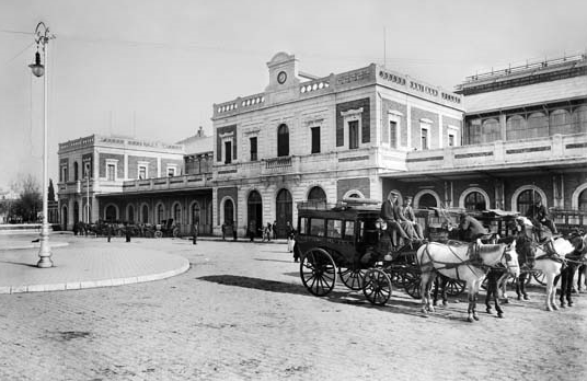 Estación de San Bernardo. Sevilla c. 1906, coleccion Thomas , IEFC -ACM 3-2806