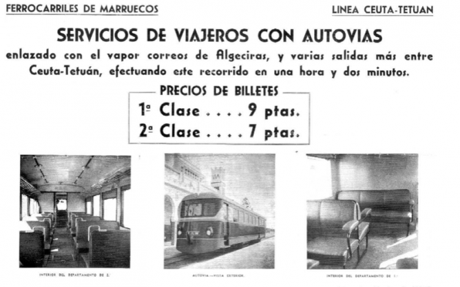Fc Ceuta a tetuan , anuncio de Julio 1955