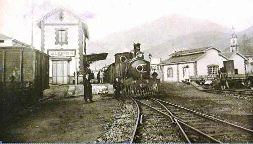 Ferrocarrildel Cadagua, Balmaseda c 1891. archivo Museo Vasco del Ferrocarril