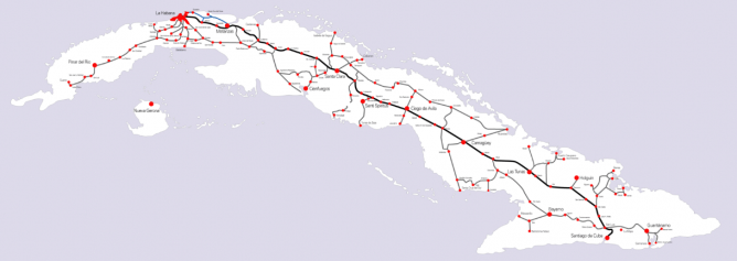 Ferrocarriles en Cuba, plano Viquipedia