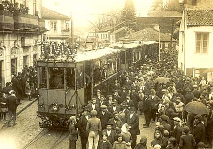 nauguracion del tranvia a Porriño el 14 de marzo de 19209, fotografo desconocido