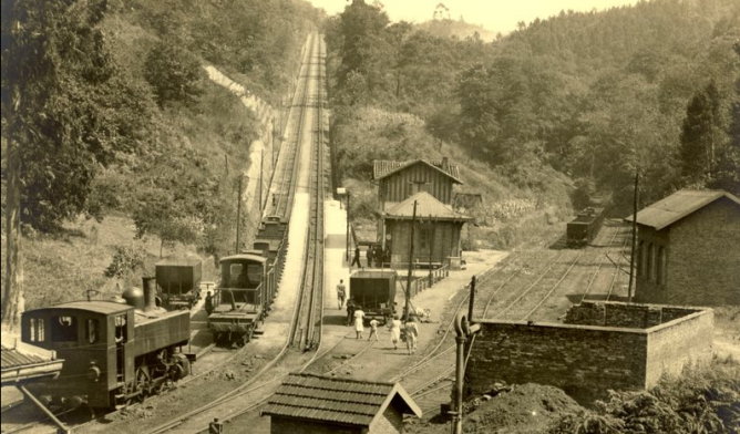 Langreo, plano inclinado , fondo Museo del Ferrocarril de Asturias