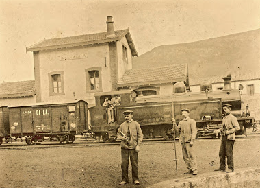 Locomotora ZUFRE en San Juan deAznalfarache , año 1910, Fondo Alcazar
