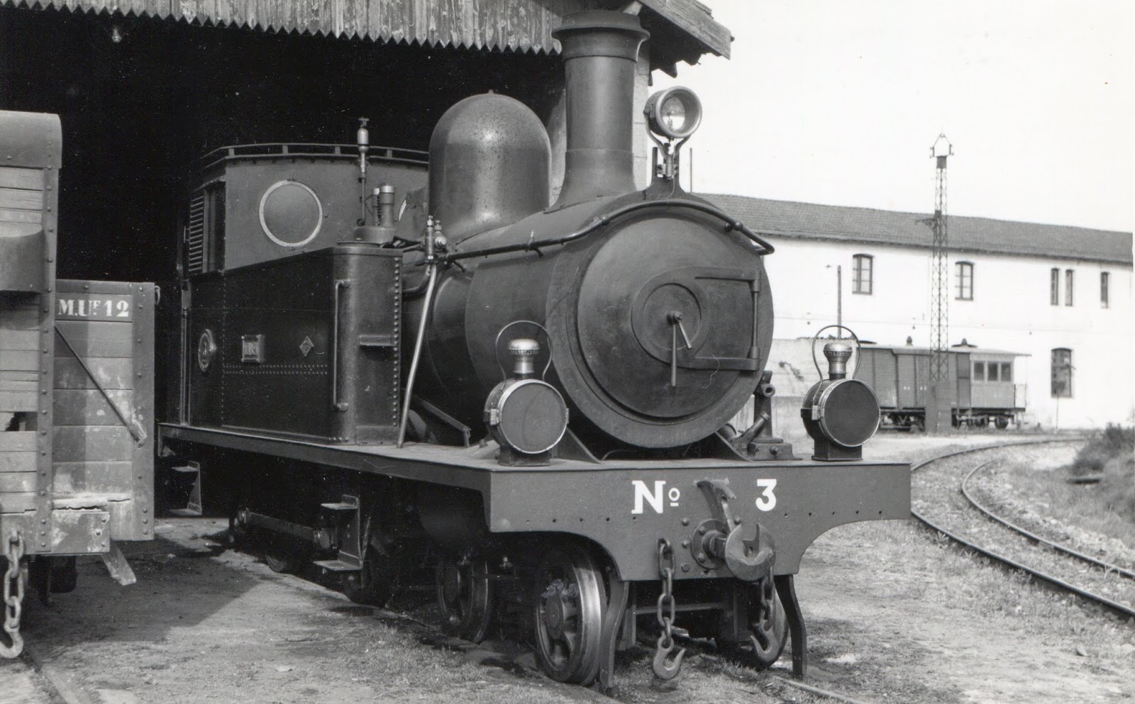 Locomotora nº 3 del Ferrocarril de Haro a Ezcaray, foto Frank Jones, fondo Euskotren , MVF
