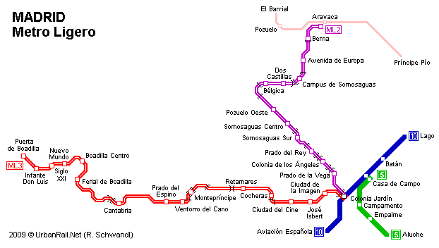 Metro Ligero de Madrid , lineas 2 y 3