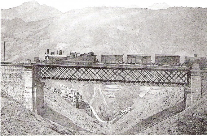 Pajares, viaducto de Matarredona, colección Jose Luis Pérez Galindo