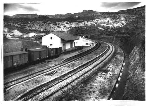 Pinell de Bray, Fotografo Francisco Rivera , fondo : Museu del Ferrocarril de Catalunya