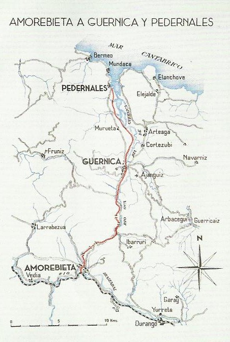 Plano de la linea de Amorebieta a Guernika y Pedernales 