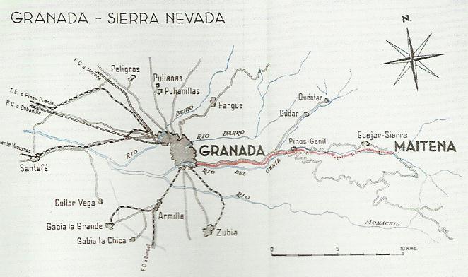 Plano Tranvias de Granada