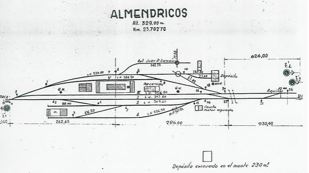 Plano de la estacion de Almendricos, fondo Jose Antonio Serrano