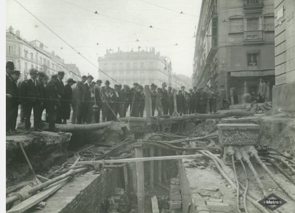 Primeras Obras en 1917, Archivo Fot. Metro de Madrid