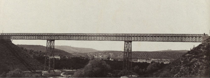 Puente Genil Puente ferroviario , año 1867, fotografo desconocido