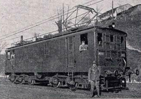Rampa de Pajares, locomotora , marzo de 1924 , Ingenieria y Construccion