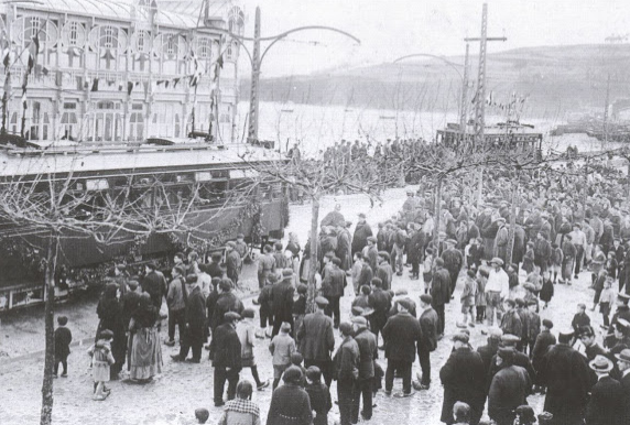 Tranvia de Coruña a Sada , 31.12.1922 , fotografo desconocido