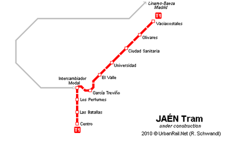 Tranvia de Jaen esquema Urban Rail Net