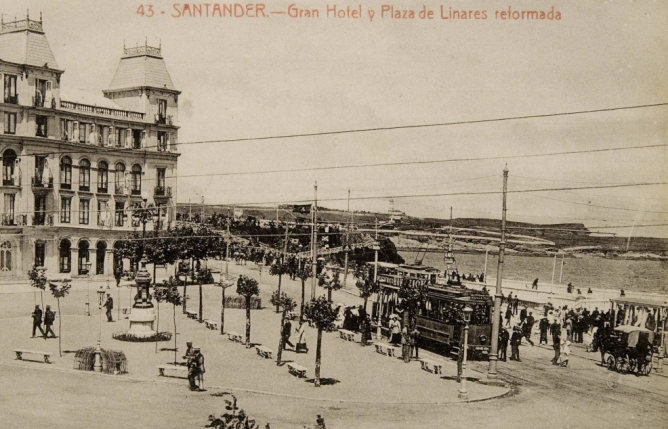 Tranvias de Santander , archivo de Postal comercial