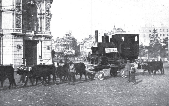 Traslado de una locomotora del Fc de Madrid a Colmenar Viejo al de Vallecas CMU, archivo Joan Alberich