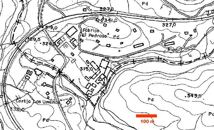 Mapa de la Fábrica de El Pedroso