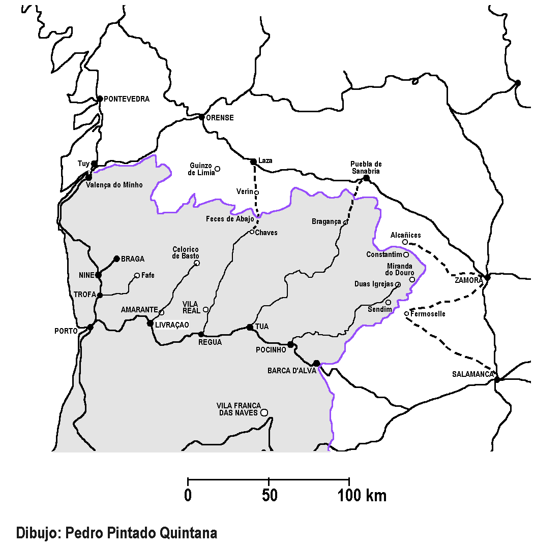 Plano de las redes de Galicia