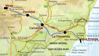 plano del itinerario del ferrocarril