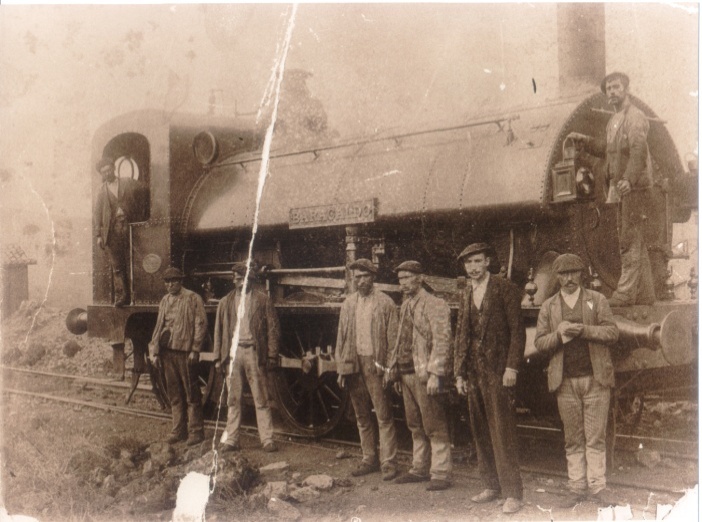 Locomotora Baracaldo, año 1885, fondo : 