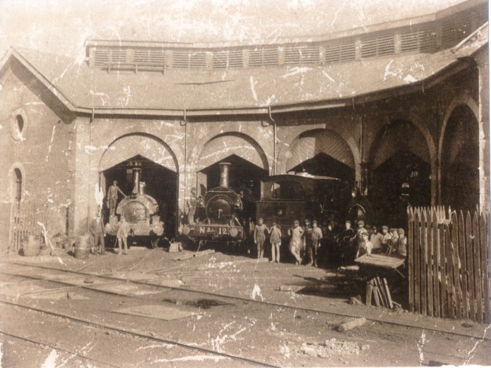 Triano, rotonda de locomotoras , año 1903