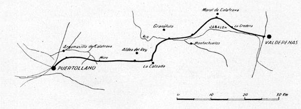 Plano de la linea, tomado de la memoria de EFE año 1942