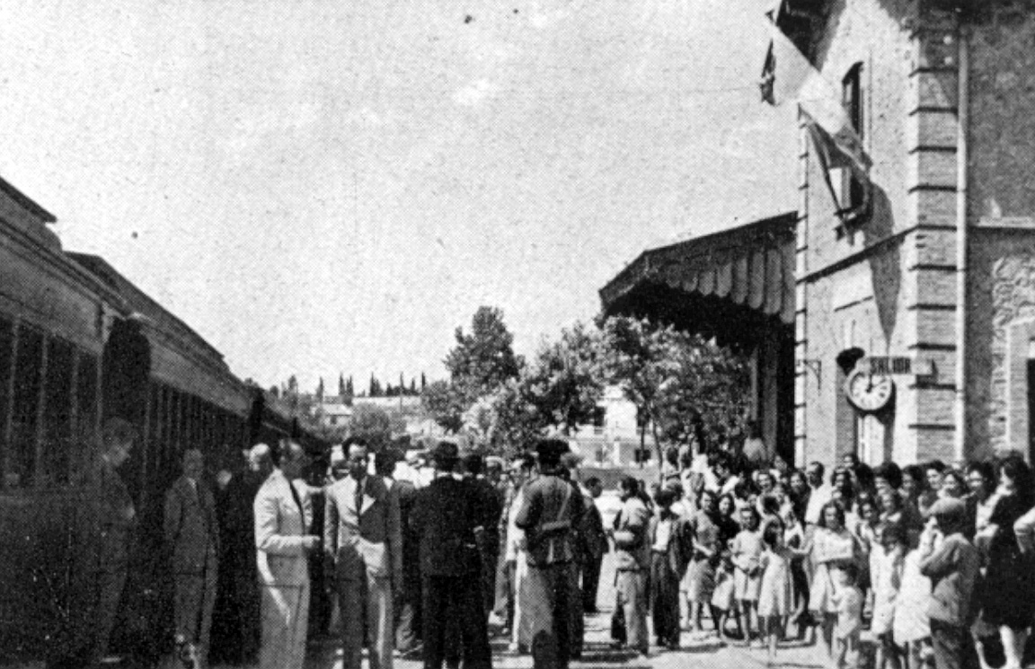 Visita de autoridades a la estación de Torremolinos, informe de 1942 a EFE del ingeniero Alejandro Mendizabal Peña