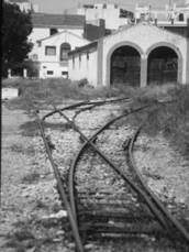 Cocheras de la estación de Denia, año 1980, foto Juan Peris Torner
