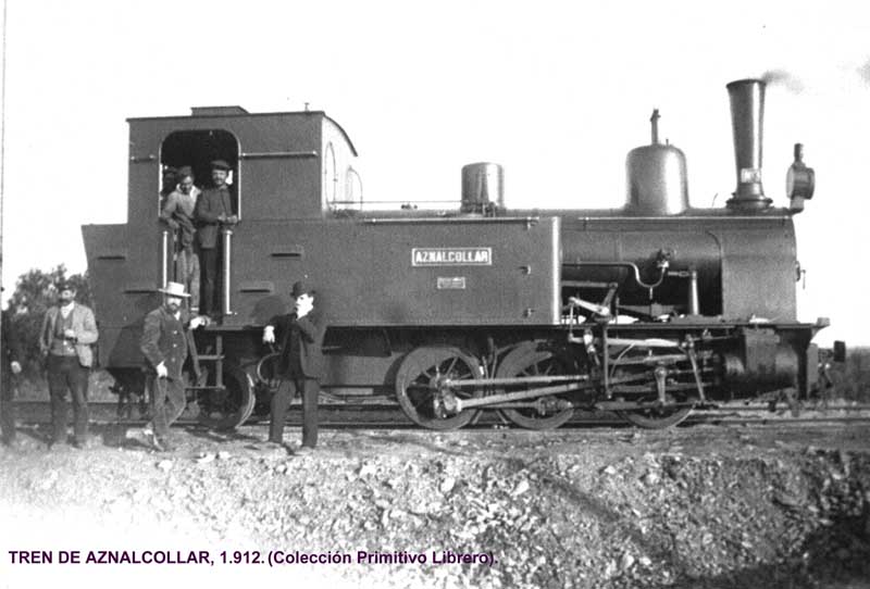 Locomotora en 1912, foto Primitivo Librero