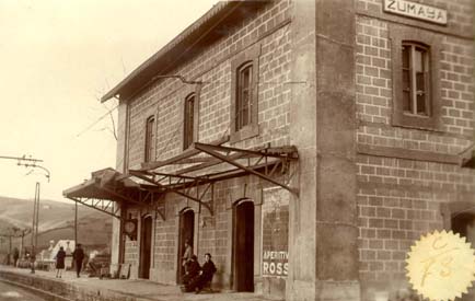 Estacion de Vascongados en Zumaya, año 1930. 