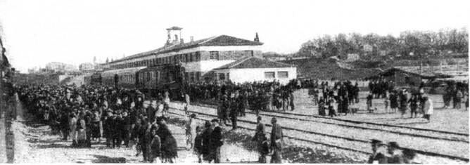 Inauguaracion de la linea en la estacion de Caminreal