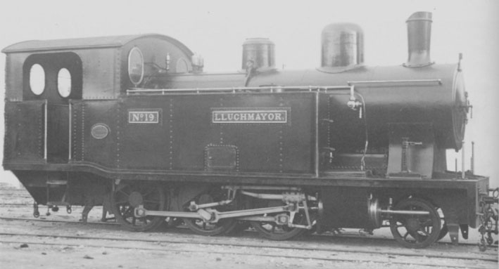 Locomotora "Lluchmajor" año 1917, fondo: Carlos Olmo