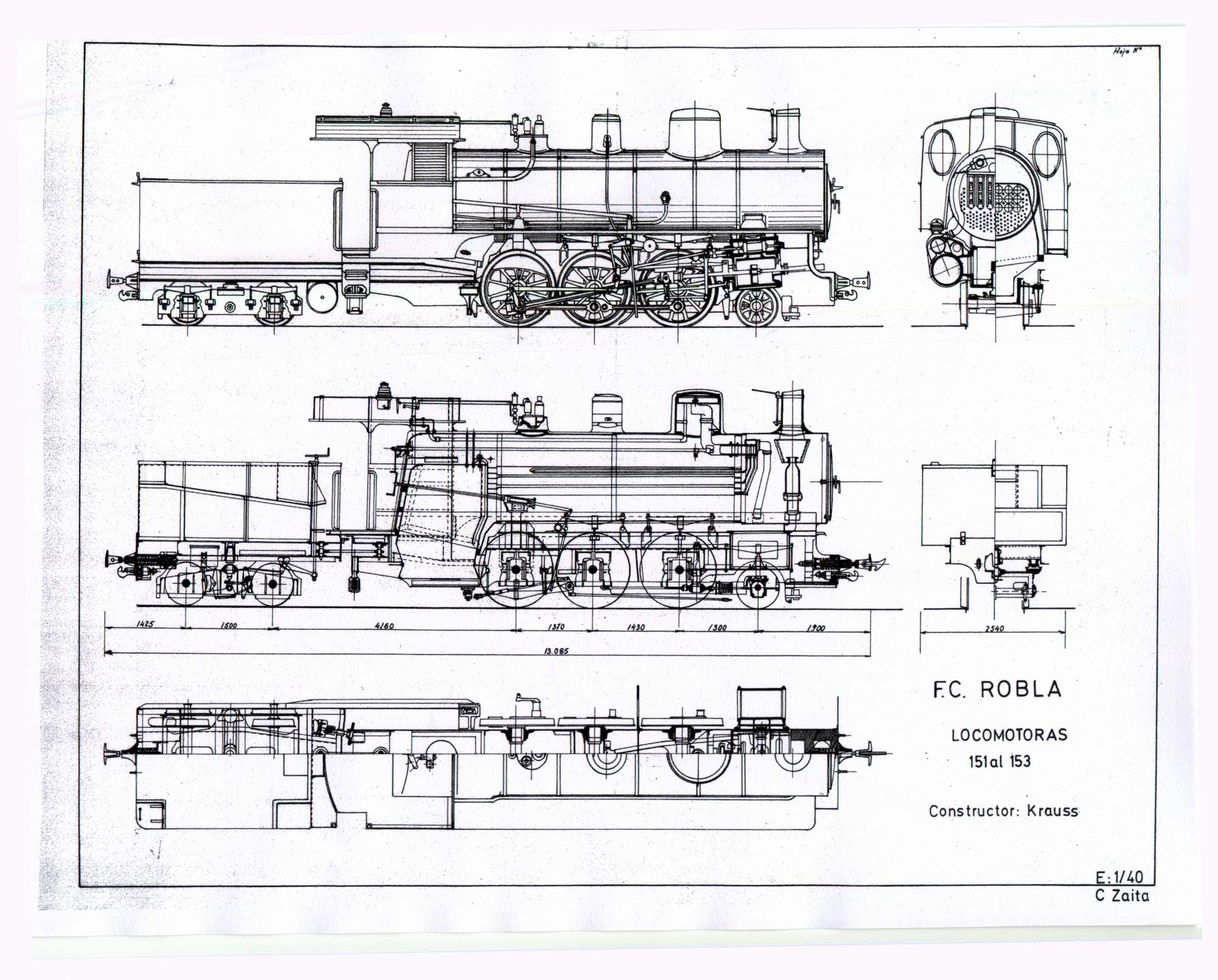 Locomotoras serie 130/ dibujo : Carmelo Zaita