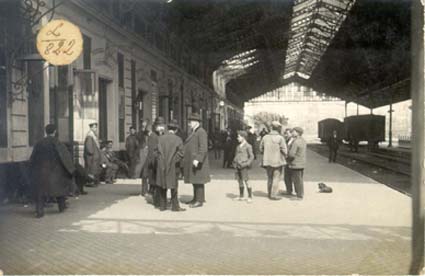 San Sebastian, andenes año 1920, fototeca Kutxa