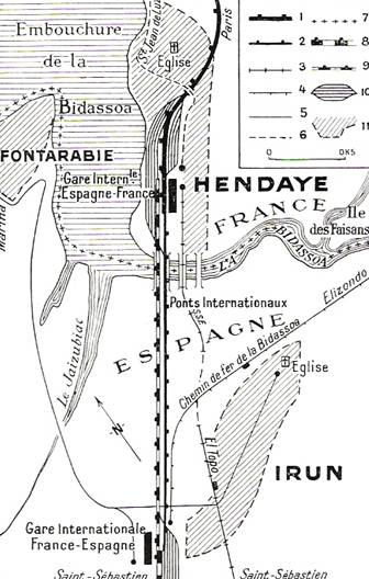 plano de la estacion de Hendaya