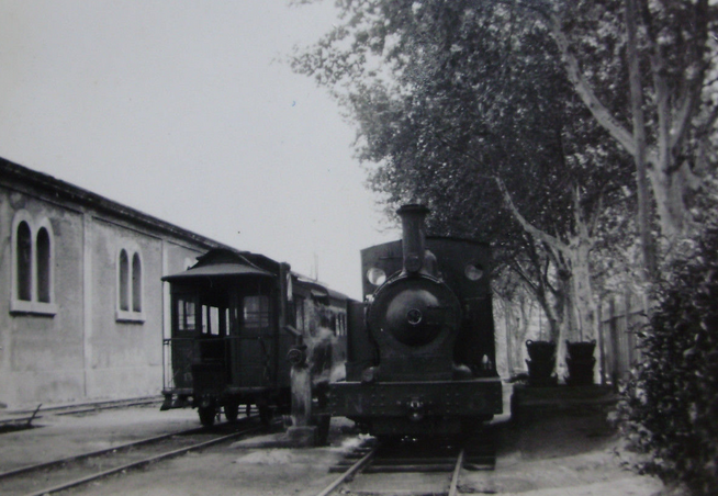 Reus Salou, locomotora nº 5 , año 1950, fotografo desconocido